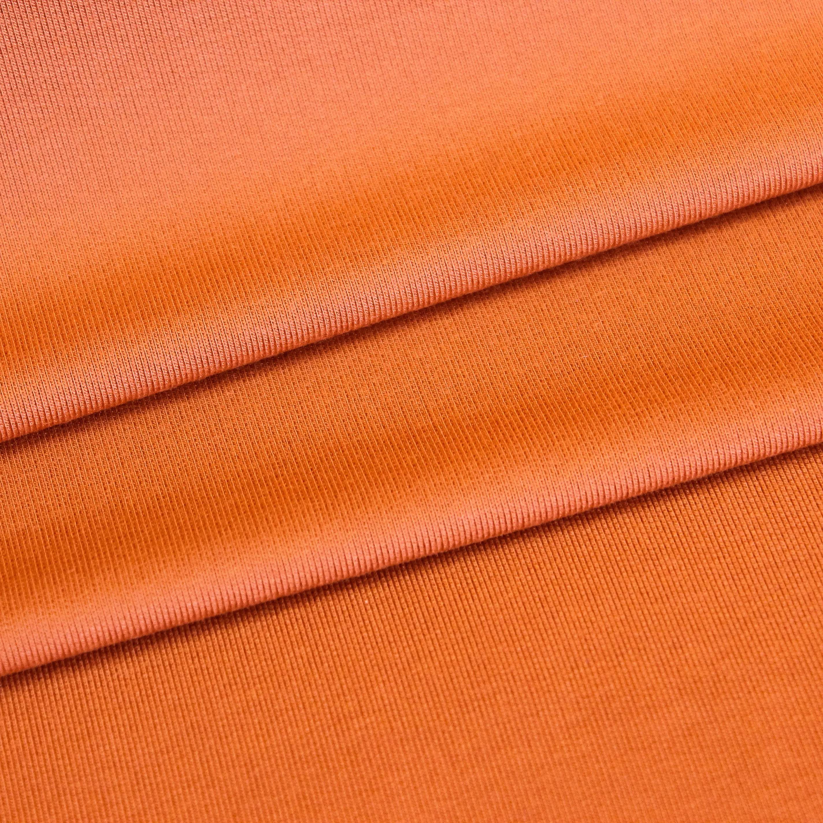 Ecologische bamboe french terry oranje